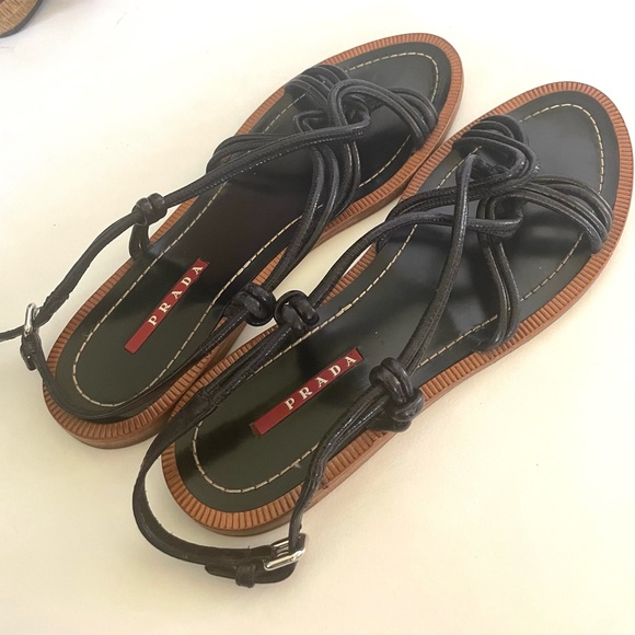 Prada black flat sandals - Picture 4 of 5